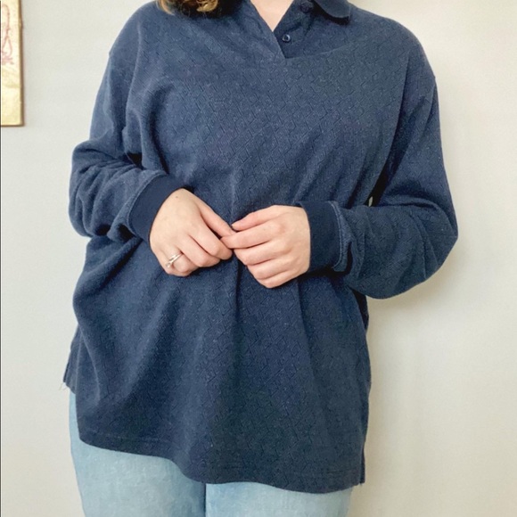 Saddlebred Men’s Navy Collared Sweater - Picture 5 of 6